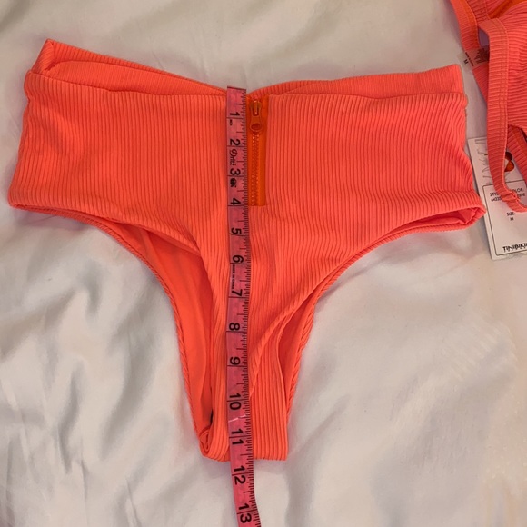 NWT TiniBikini Swimwear Sexy Zipper 2 Piece Bikini Swimsuit Tangerine Size M - Picture 9 of 12